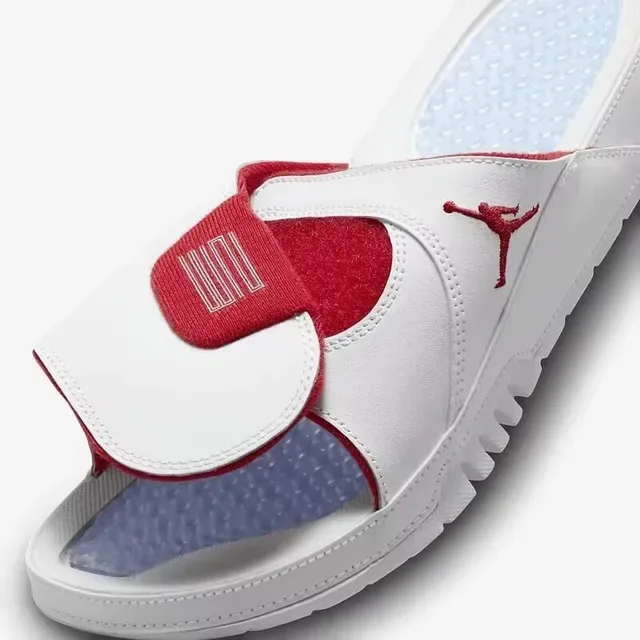 Air Jordan Slide Blanco y Burdeos Podded Footbed 7