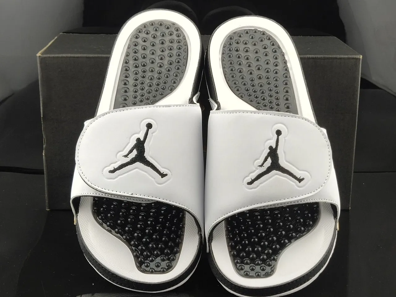 Air Jordan Slide 白黑金闪电拖鞋 5