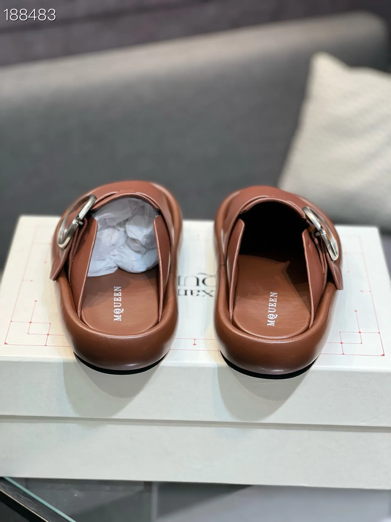 Alexander McQueen McQ Buckle Loafer Brown Silver Strap Platform Sole Loafer 2
