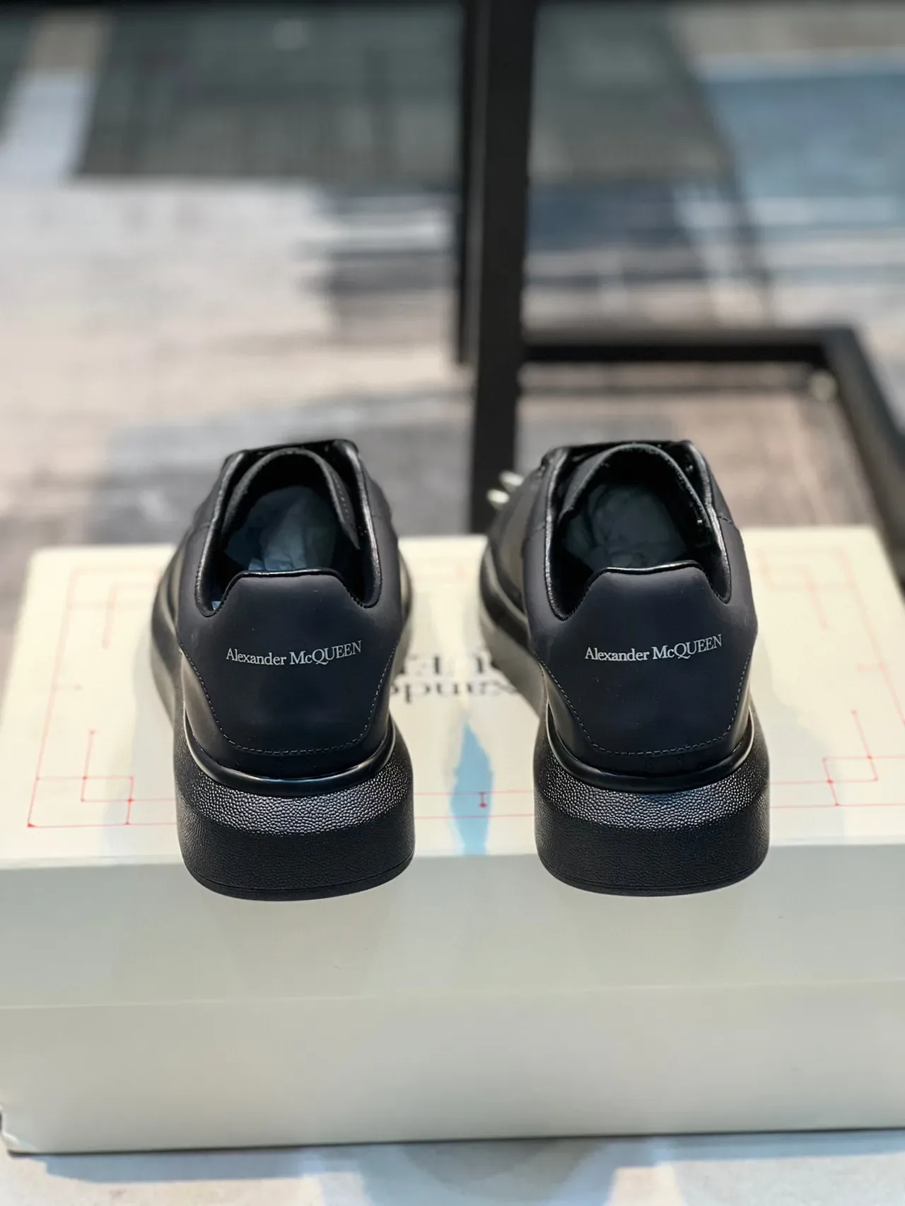 Alexander McQueen Oversized Sneaker Black Spiked Toe Lifestyle Sneaker 2