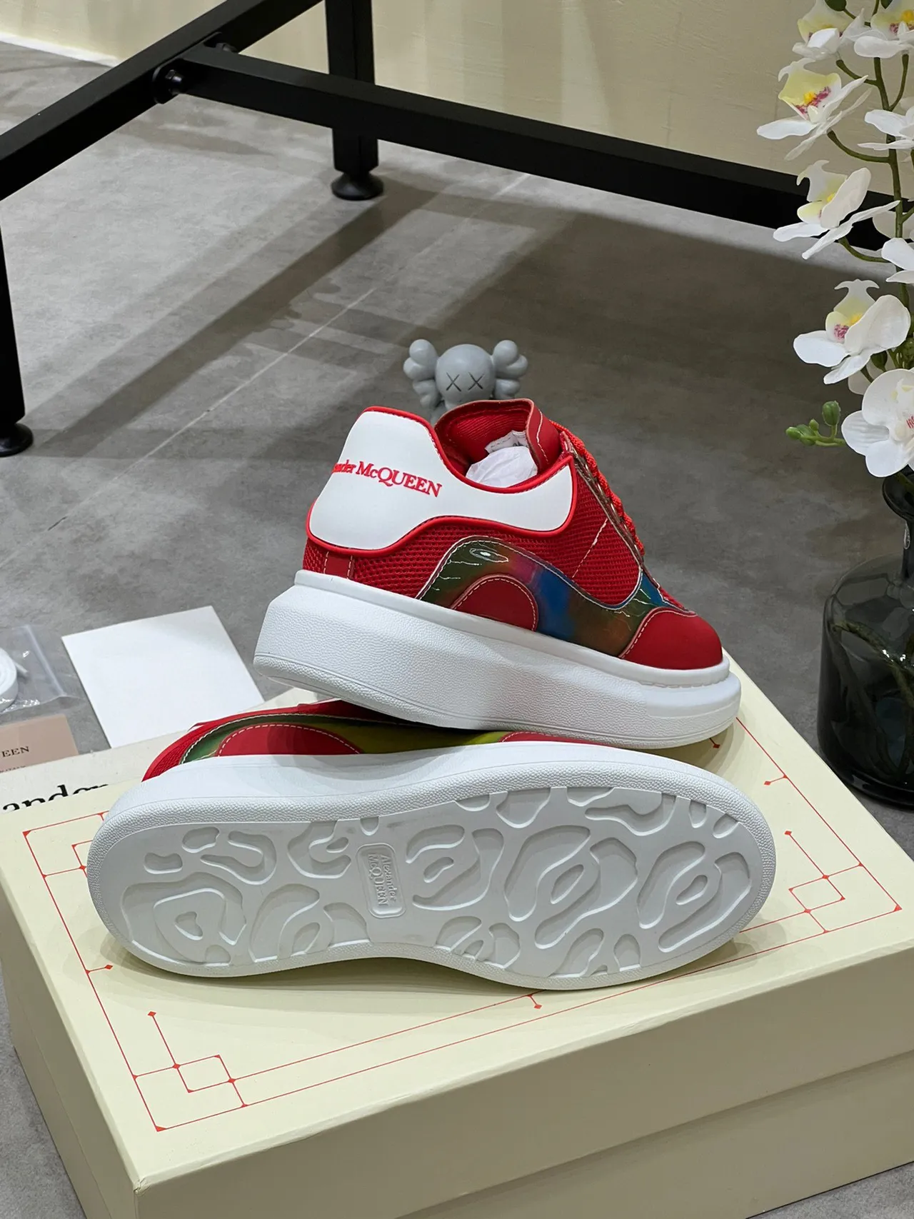 Alexander McQueen Oversized Sneaker Red Blue White Lifestyle Sneakers 2