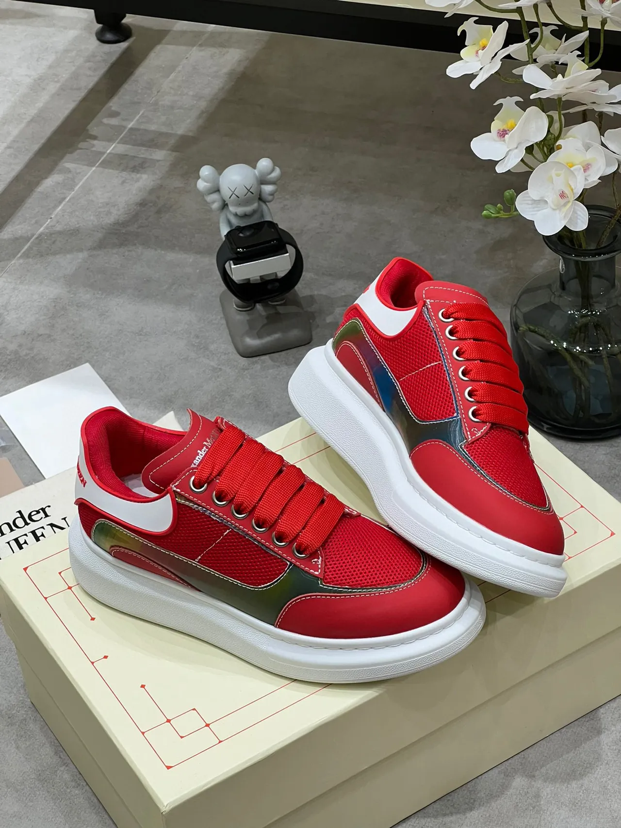 Alexander McQueen Oversized Sneaker Red Blue White Lifestyle Sneakers 3