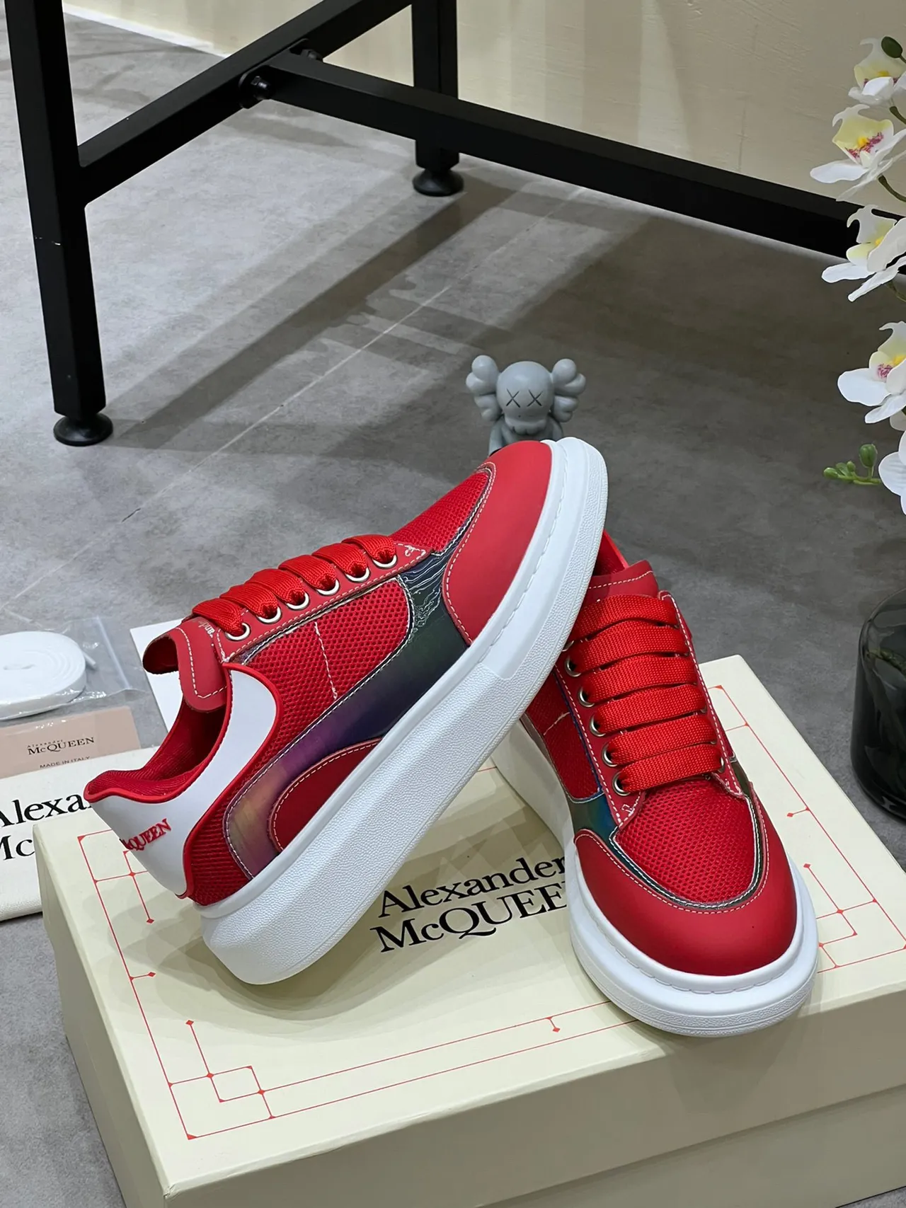 Alexander McQueen Oversized Sneaker Red Blue White Lifestyle Sneakers 4
