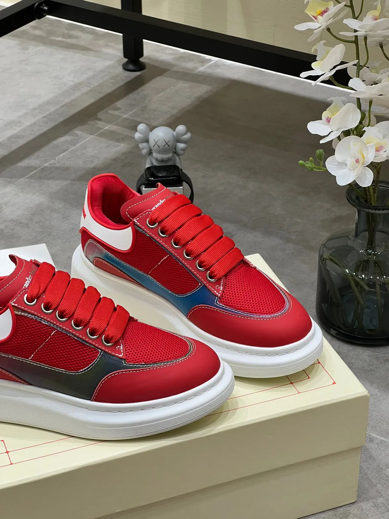 Alexander McQueen Oversized Sneaker Red Blue White Lifestyle Sneakers 7