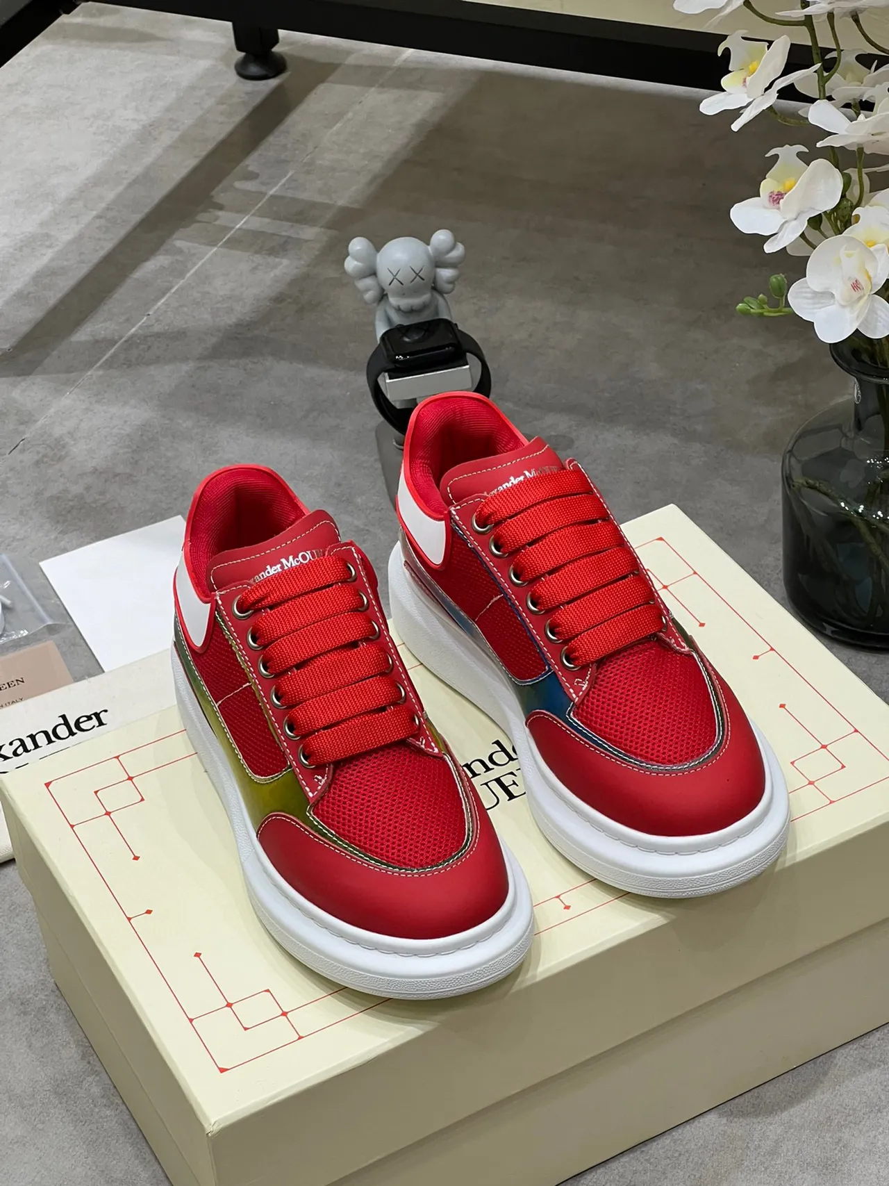 Alexander McQueen Oversized Sneaker Red Blue White Lifestyle Sneakers 8