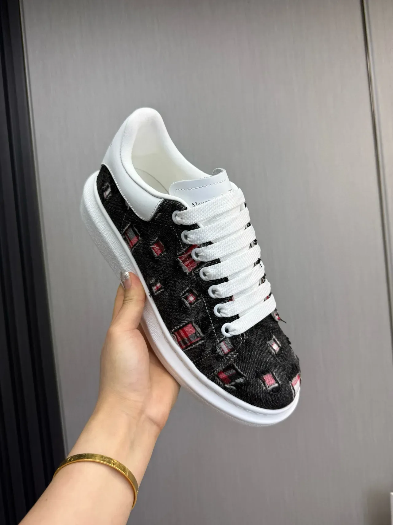 Alexander McQueen Oversized Sneaker White Black Red Lifestyle Sneakers 8