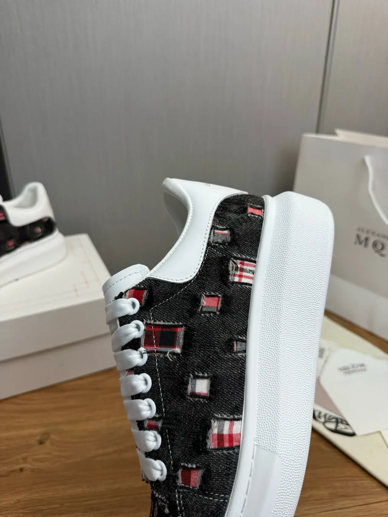 Alexander McQueen Oversized Sneaker White Black Red Lifestyle Sneakers 9