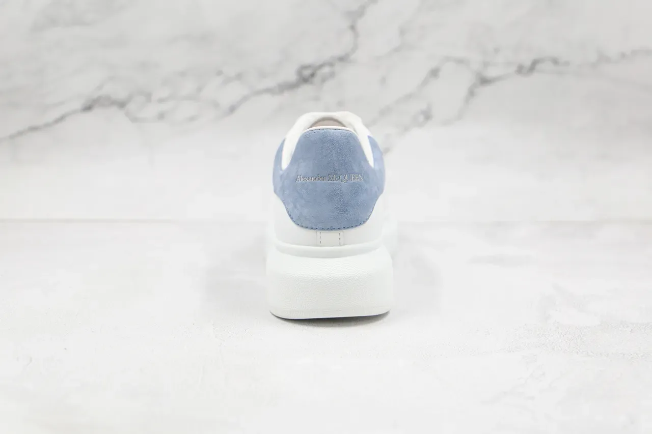 Alexander McQueen Oversized Sneaker White Blue Sole Leather Upper Lifestyle Sneakers 4