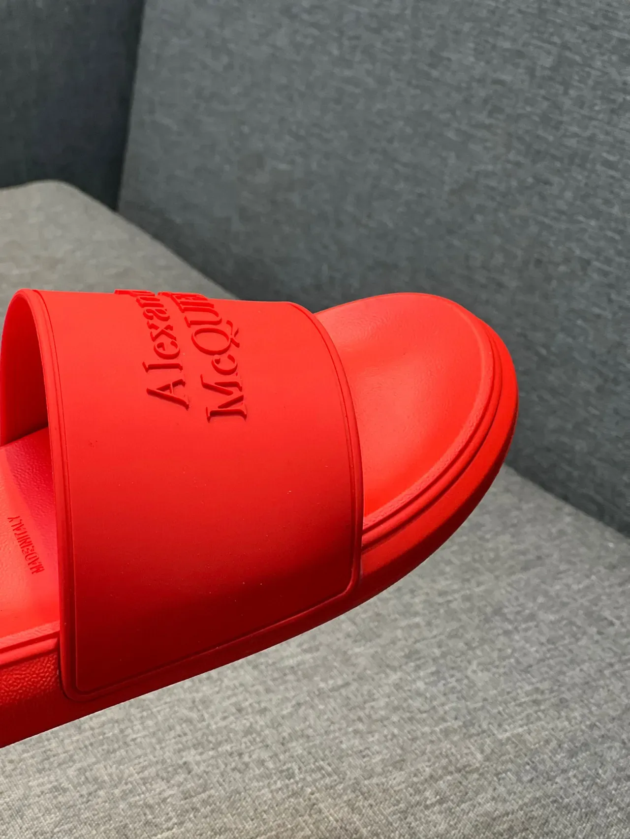 Alexander McQueen Slide Red Molded Rubber Slipper 3