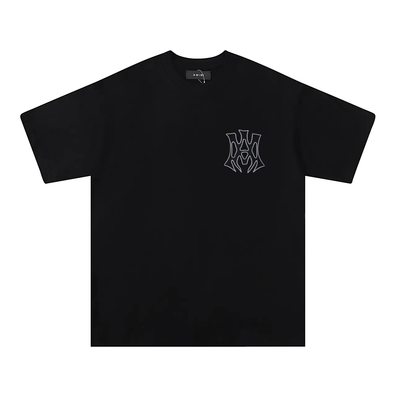 Camiseta Amiri preta bege de modelagem oversized com estampa gráfica nas costas 5