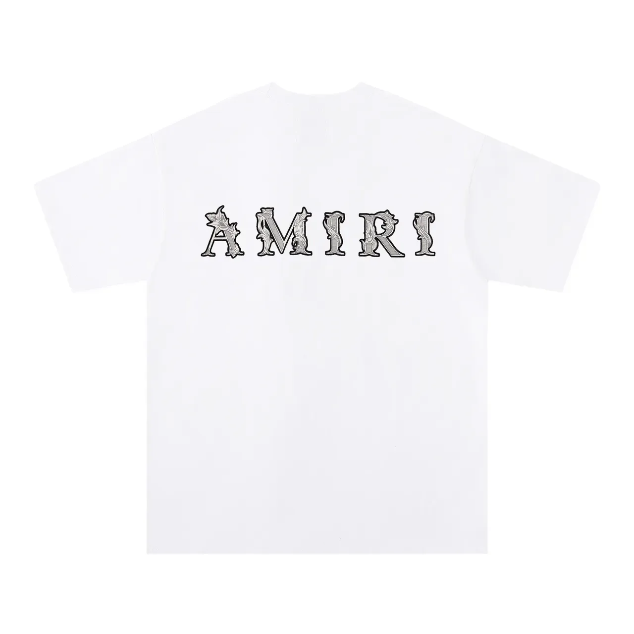 Camiseta Amiri com logo bordado preto e branco 9