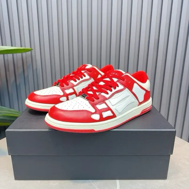 Amiri Skel Top Red and White Lifestyle Sneakers 2