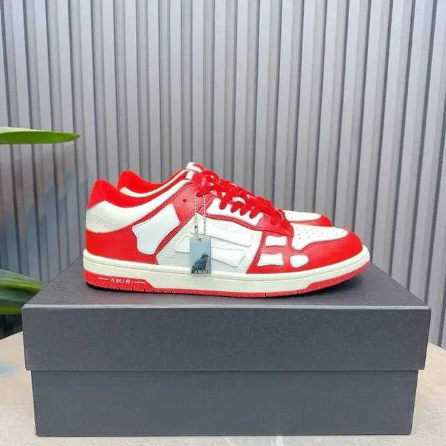 Amiri Skel Top Red and White Lifestyle Sneakers 3