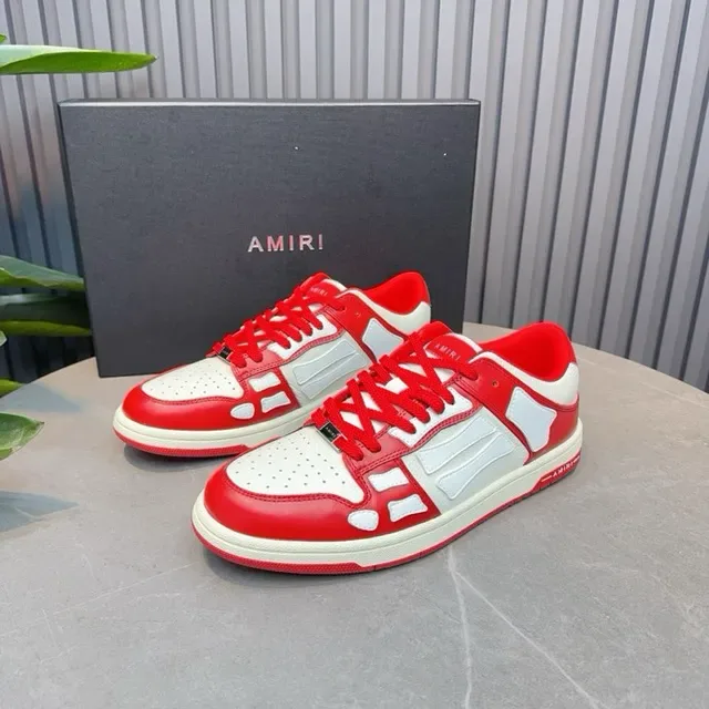 Amiri Skel Top Red and White Lifestyle Sneakers 4