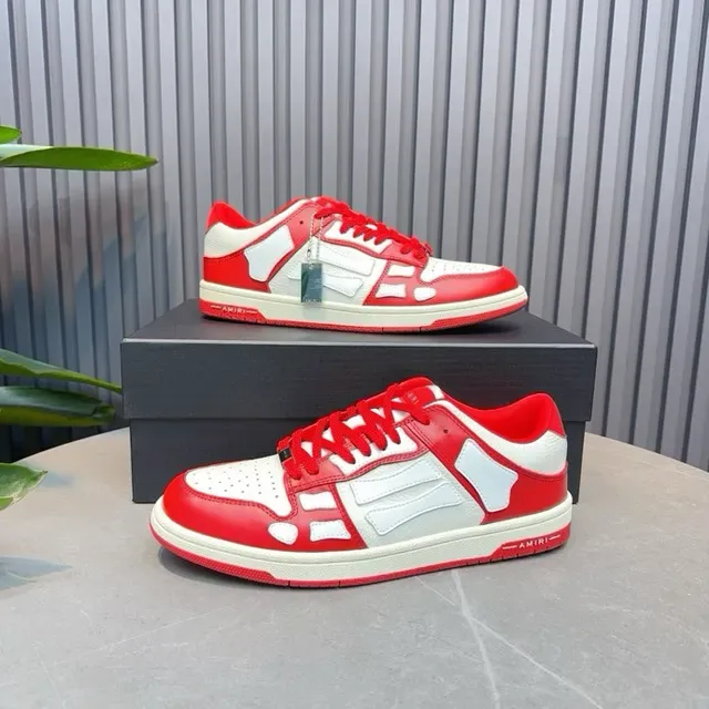 Amiri Skel Top Red and White Lifestyle Sneakers 7