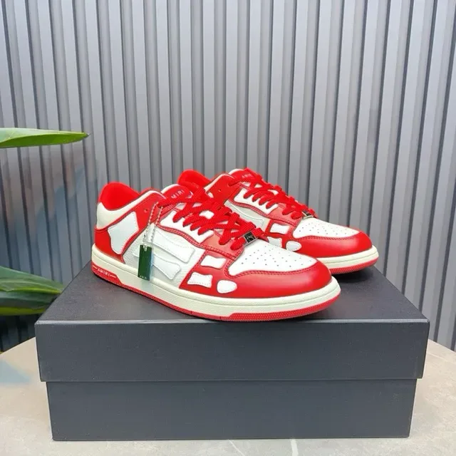 Amiri Skel Top Red and White Lifestyle Sneakers 9