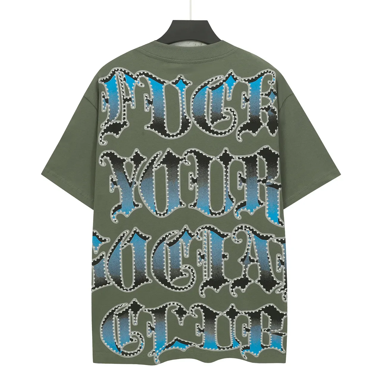 Anti Social Social Club Fuck Your Social Club Graphic Olive Green T-Shirt 3