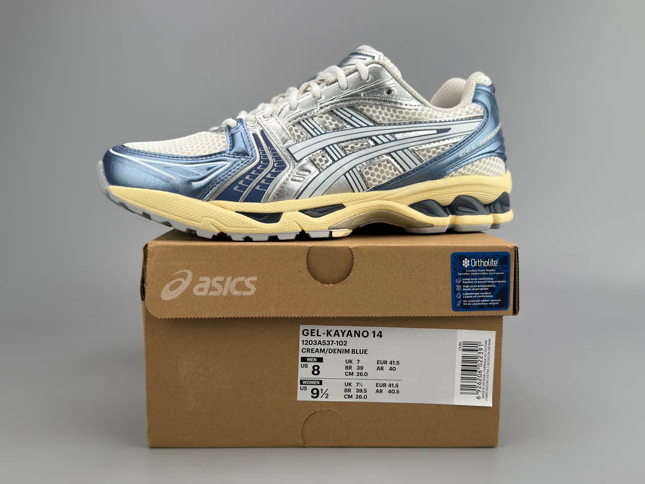 ASICS Gel-Kayano Navy and Silver Mesh 跑鞋 4