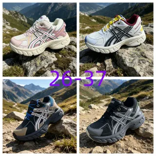 ASICS Gel-Kayano 粉白黄厚底运动鞋