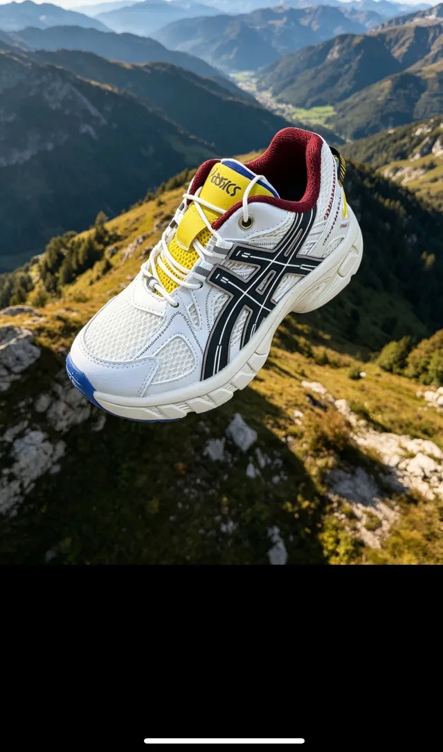 ASICS Gel-Kayano 粉白黄厚底运动鞋 14