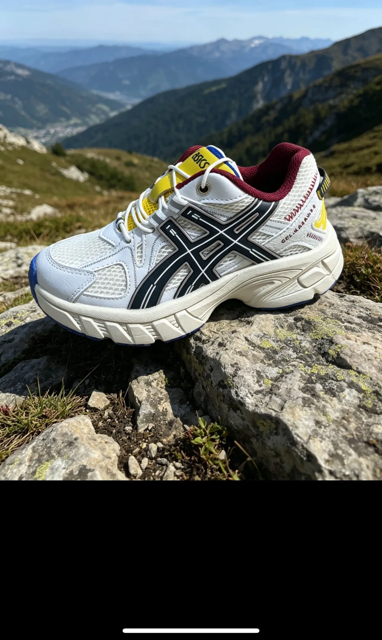 ASICS Gel-Kayano 粉白黄厚底运动鞋 15
