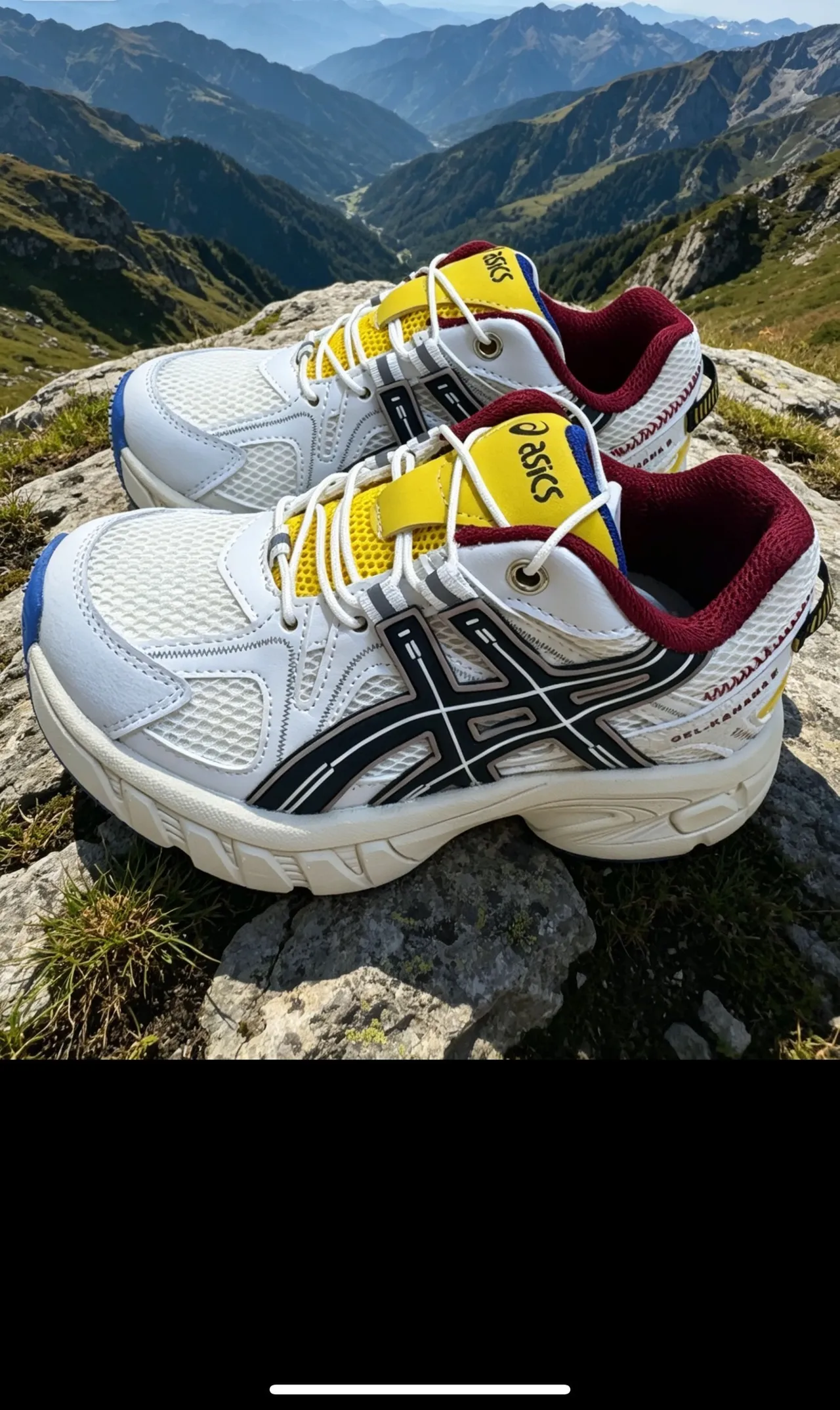 ASICS Gel-Kayano 粉白黄厚底运动鞋 16