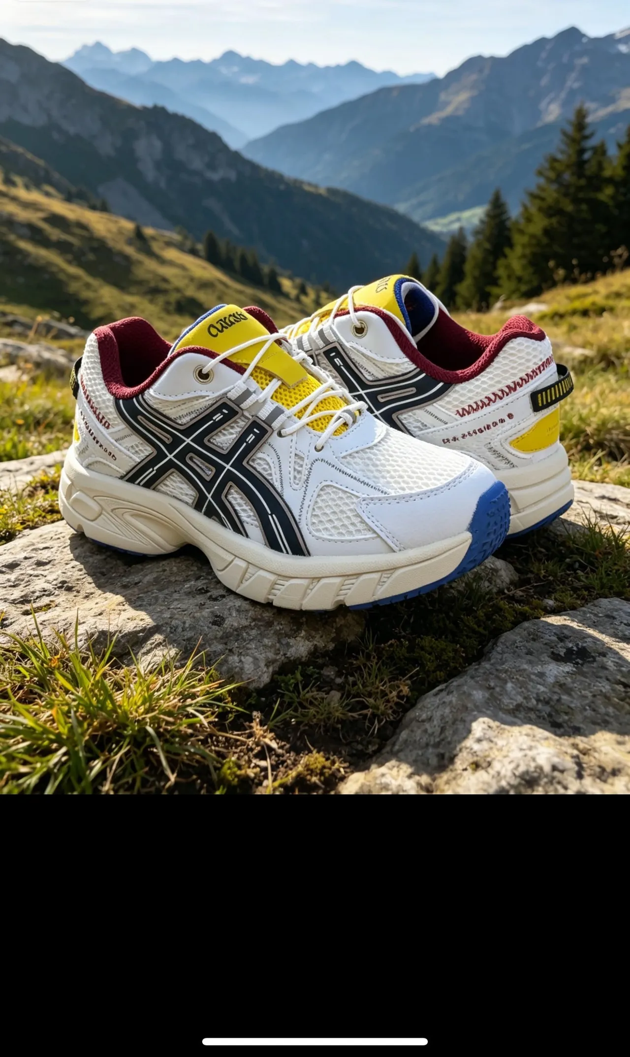ASICS Gel-Kayano 粉白黄厚底运动鞋 17