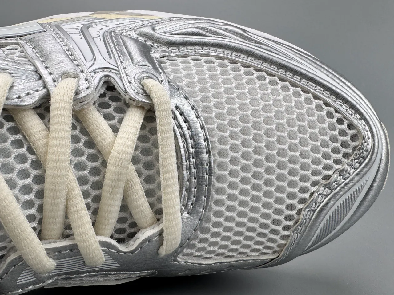 ASICS Gel-Kayano Silver and White Running Shoes 4