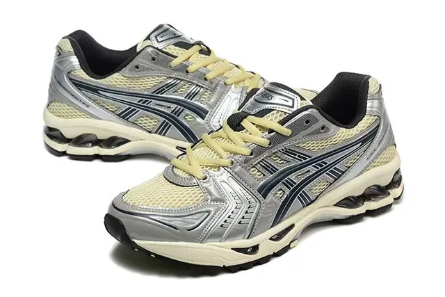 ASICS Gel-Kayano Silver Beige Navy Running Shoes 3