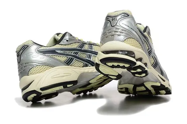ASICS Gel-Kayano Silver Beige Navy Running Shoes 5