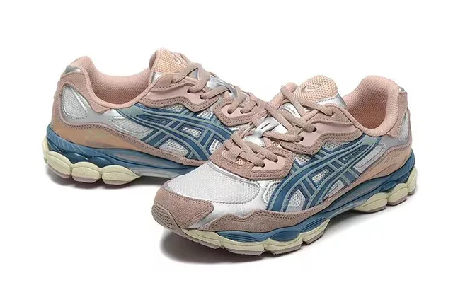 ASICS Gel-Kayano Style Zapatillas de correr rosa polvoriento azul marino 2