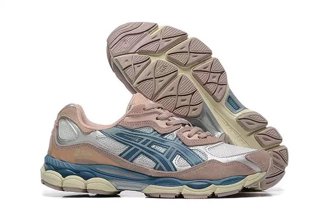 ASICS Gel-Kayano Style Zapatillas de correr rosa polvoriento azul marino 5