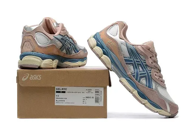 ASICS Gel-Kayano Style Zapatillas de correr rosa polvoriento azul marino 6