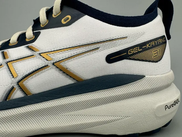ASICS Gel-Kayano Blanc Marine Or Chaussures de course 3