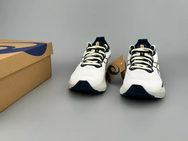 ASICS Gel-Kayano Blanc Marine Or Chaussures de course 5
