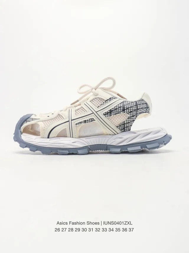 ASICS Gris Noir Mesh-et-Synthétique Haut Cage Ouverte Overlay Lifestyle Sneakers 4