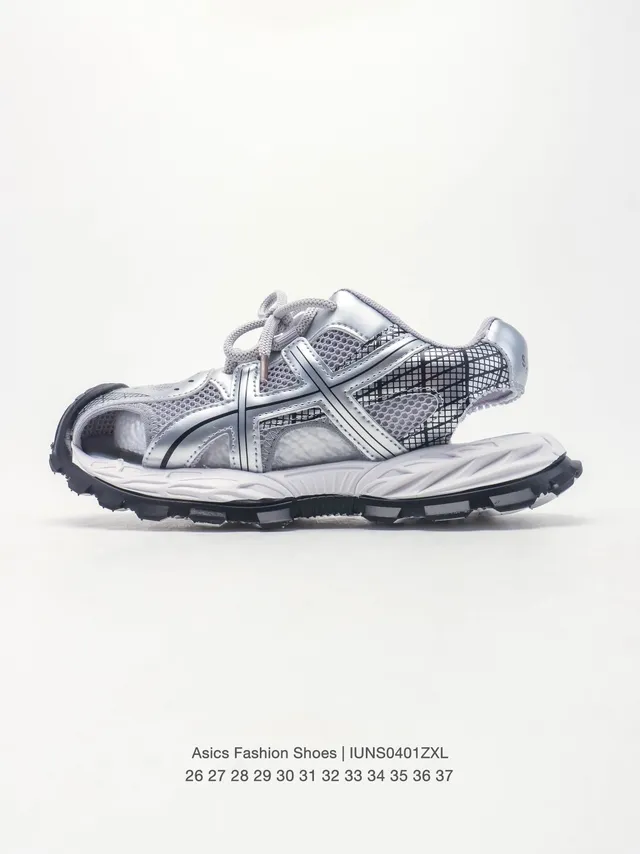 ASICS Gris Noir Mesh-et-Synthétique Haut Cage Ouverte Overlay Lifestyle Sneakers 12