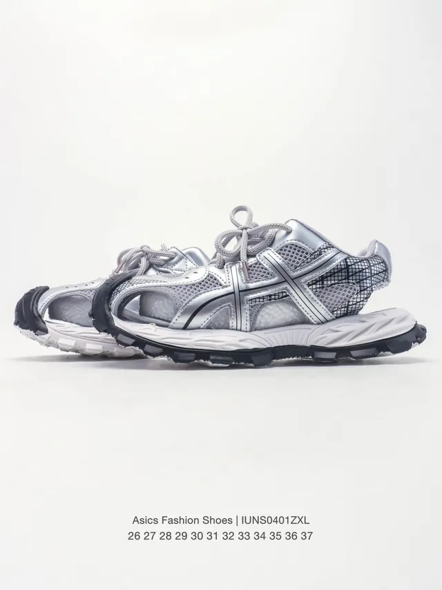 ASICS Gris Noir Mesh-et-Synthétique Haut Cage Ouverte Overlay Lifestyle Sneakers 16