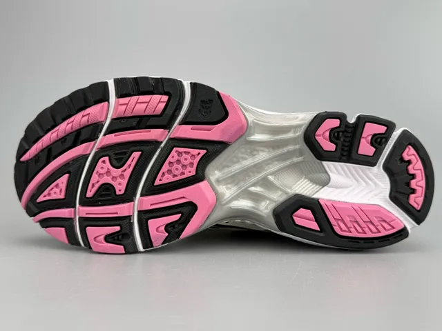 ASICS चाँदी गुलाबी धातु संश्लेषित ओवरले सफेद इंजीनियरिंग जाल दौड़ने के जूते 6