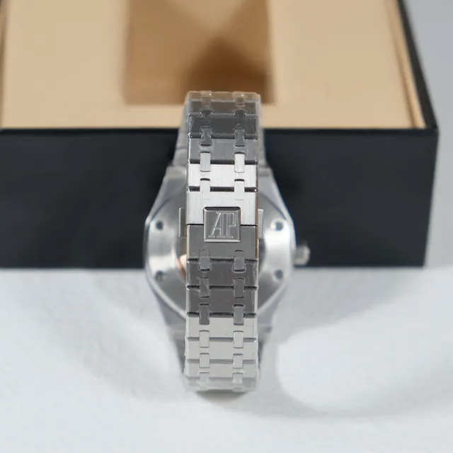 Audemars Piguet Royal Oak Cadran Tapisserie Argenté Montre Mécanique 5