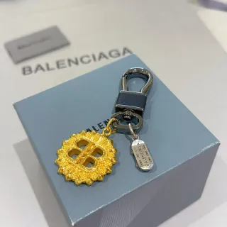 Balenciaga BB Gold Black Sunburst Logo Metal Jewelry