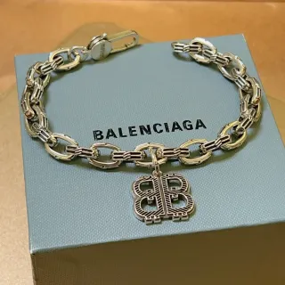 Balenciaga BB Logo Cadena Gruesa Pulsera
