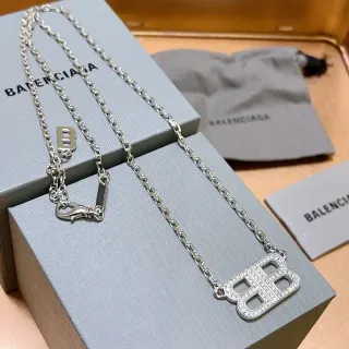 Collar colgante Balenciaga BB Logo Pavé Double-B