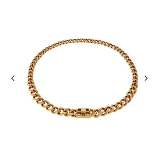 Balenciaga Chain Necklace Gold-Tone Curb Chain Necklace