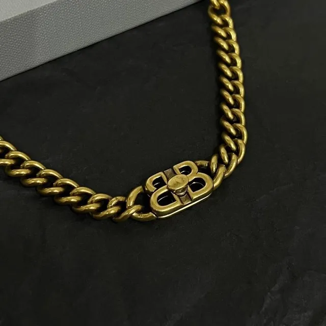 Balenciaga Collier Chaîne Doré Chaîne Curb Collier 4