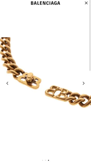 Balenciaga Collier Chaîne Doré Chaîne Curb Collier 6