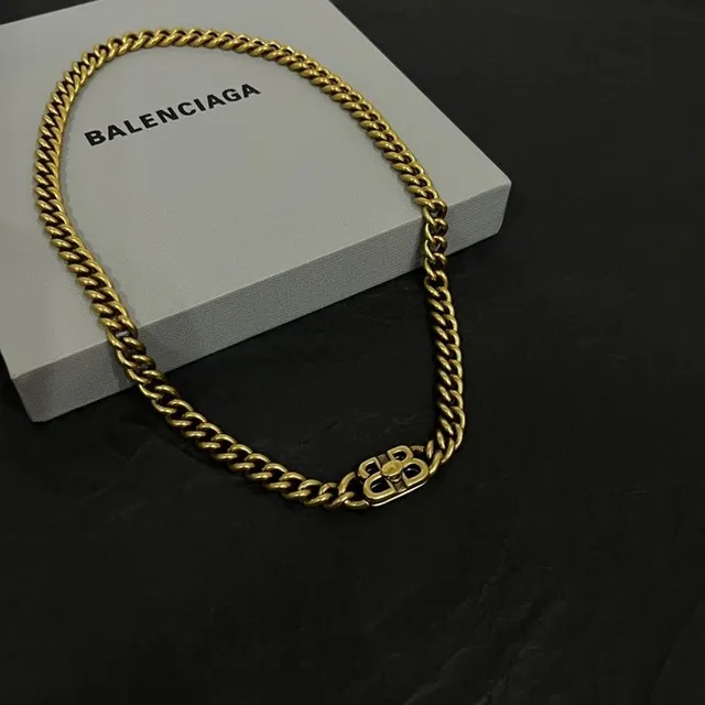 Balenciaga Collier Chaîne Doré Chaîne Curb Collier 7