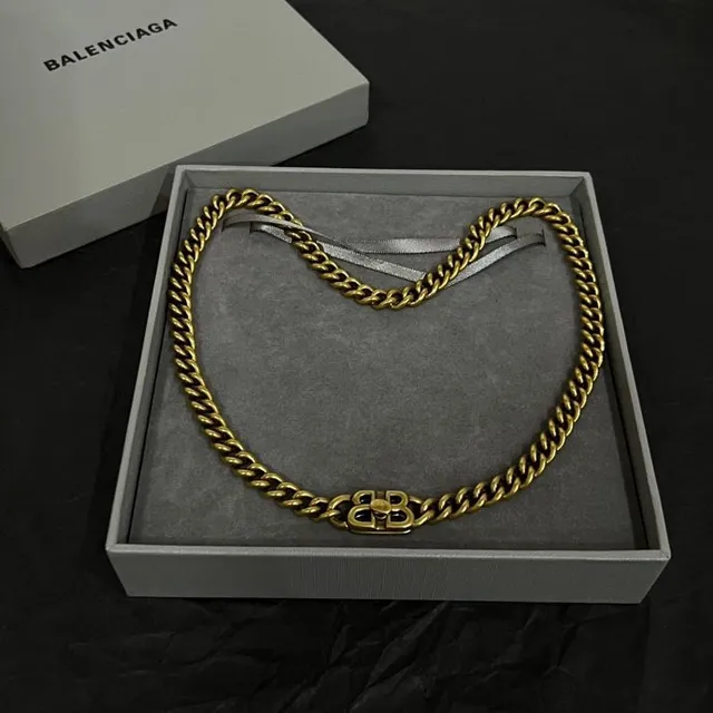 Balenciaga Collier Chaîne Doré Chaîne Curb Collier 8