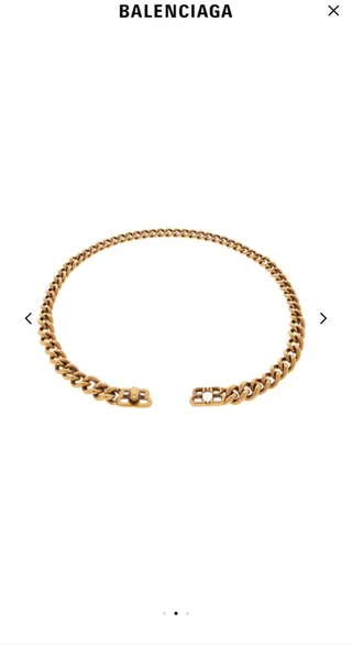 Balenciaga Collier Chaîne Doré Chaîne Curb Collier 9