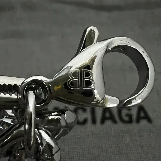 Balenciaga Chunky Curb-Link 银色手链 2